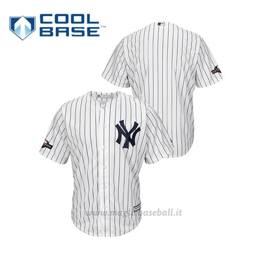 Maglia Baseball Uomo New Y Ork Yankees 2019 Postseason Cool Base Bianco